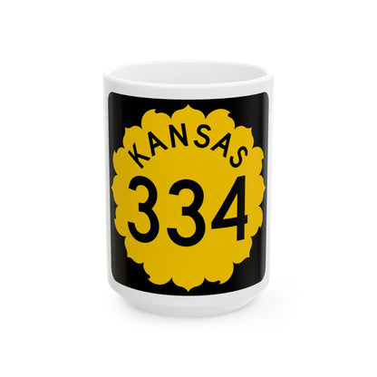 K-334 1962 (Kansas) (Road Sign) White Coffee Mug