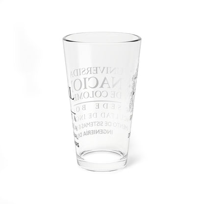 UNAL Aplicación Sistemas (Colombia) (Coat of Arms) Pint Glass 16oz
