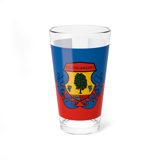 Flag of Felsoegerszeg (Hungary) Pint Glass 16oz