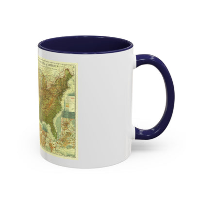 USA - The United States (1923) (Map) Accent Coffee Mug