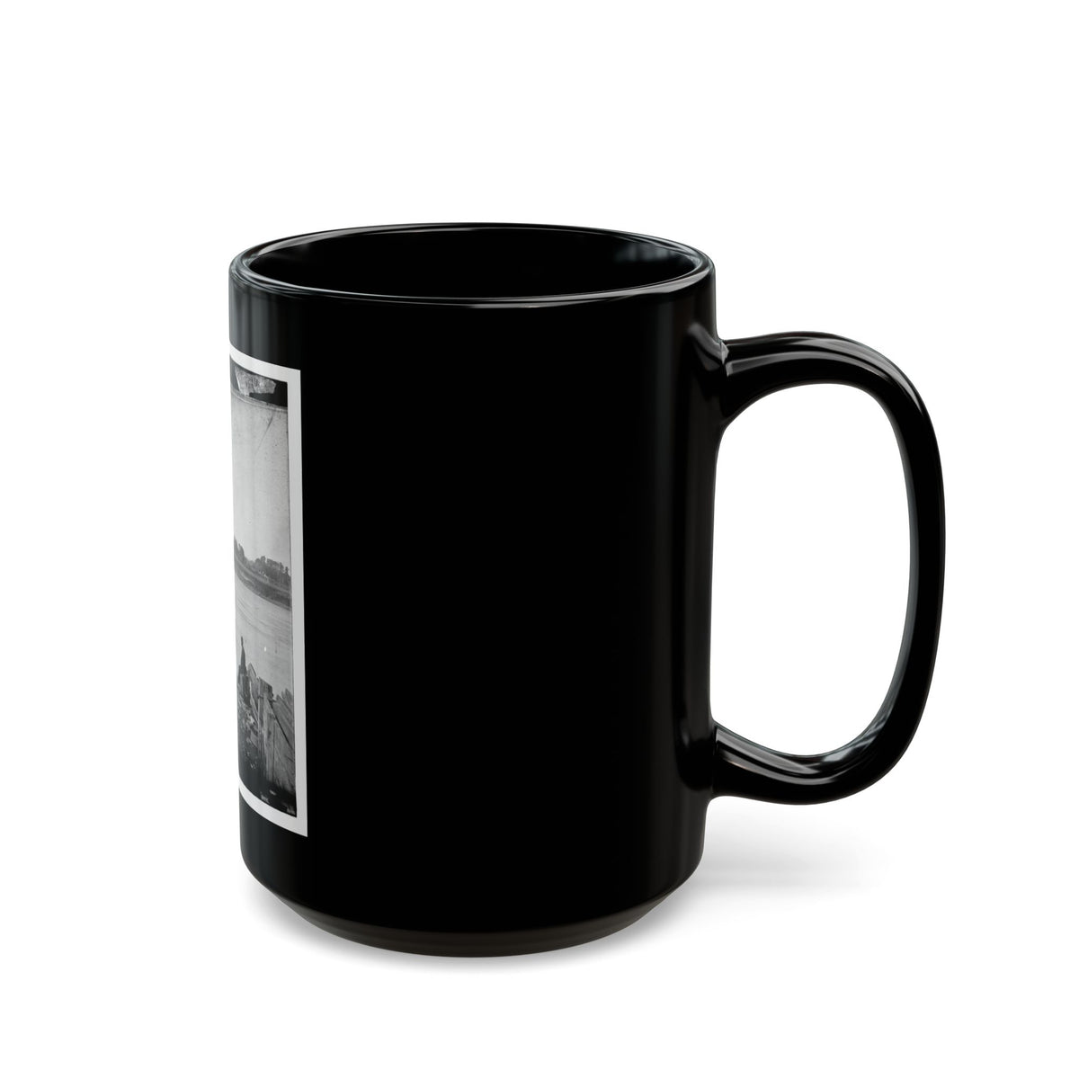 Port Royal Island, S.C. Coosaw Ferry; Battleground Of January 1, 1862, In The Distance (U.S. Civil War) Black Coffee Mug