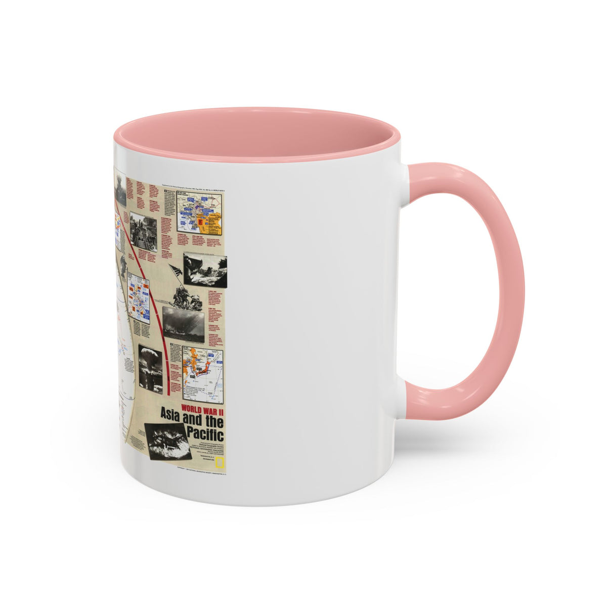 World War II- Asia and the Pacific (1991) (Map) Accent Coffee Mug