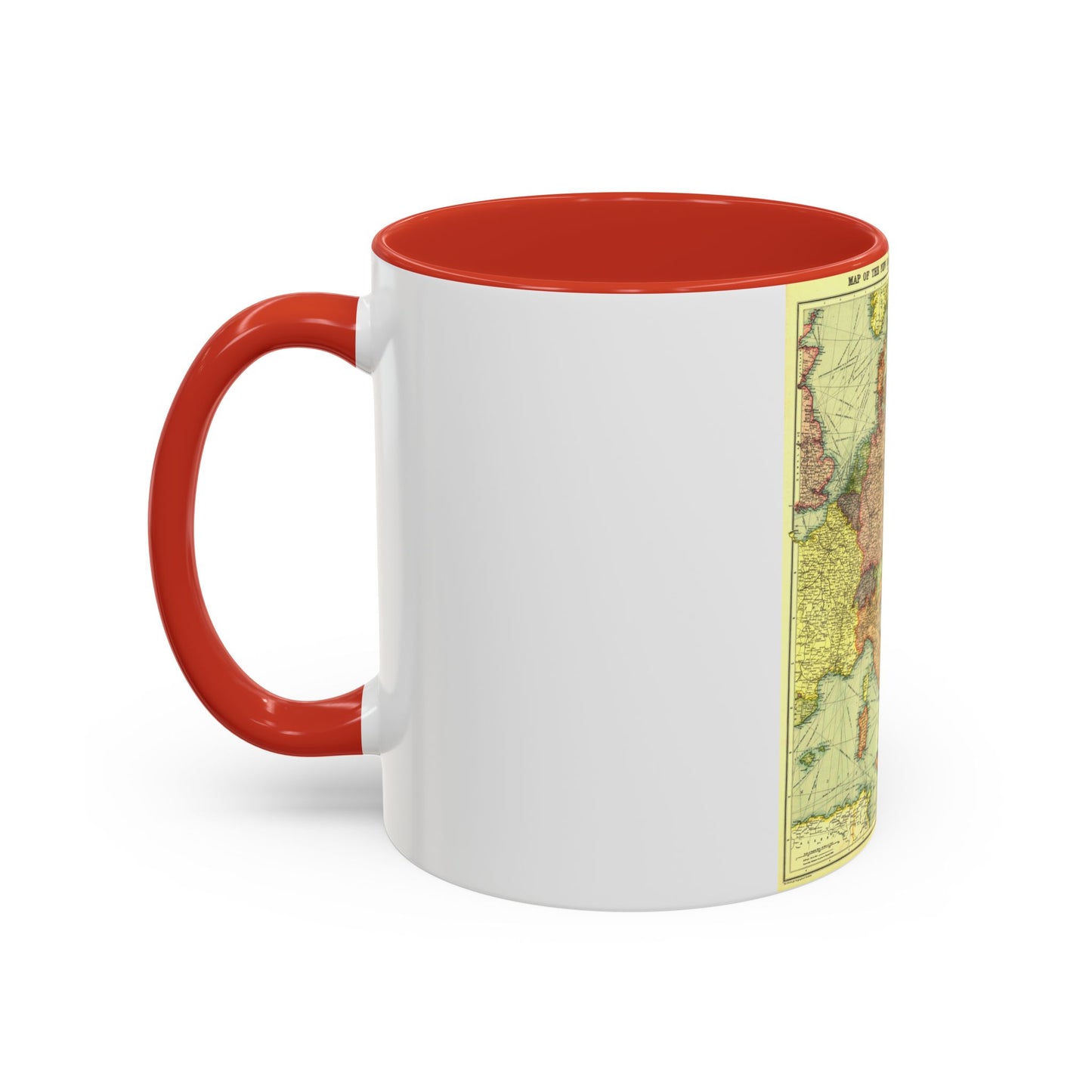 Europe, Central & the Balkan States (1915) (Map) Accent Coffee Mug