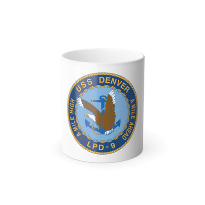 A Mile High USS Denver A Mile Ahead LPD 9 (U.S. Navy) Color Changing Mug 11oz