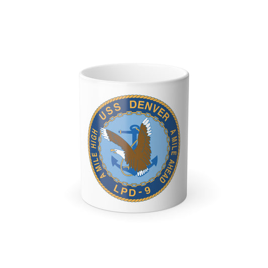 A Mile High USS Denver A Mile Ahead LPD 9 (U.S. Navy) Color Changing Mug 11oz