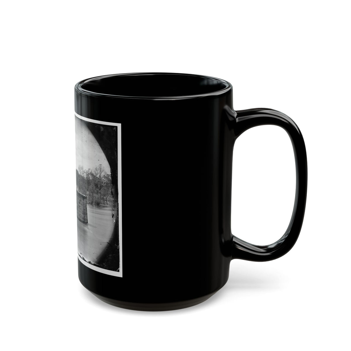 Richmond, Va. Ruins Of Richmond & Danville Railroad Bridge; The City Beyond (U.S. Civil War) Black Coffee Mug