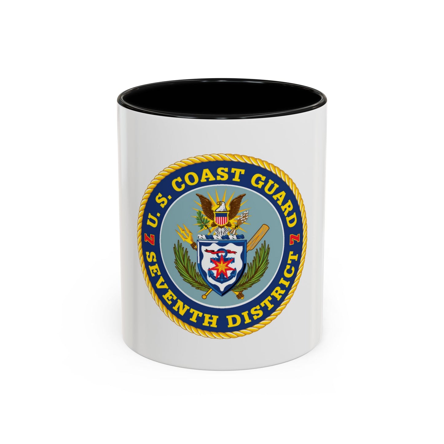 USCG Seventh District (U.S. Coast Guard) Accent Coffee Mug