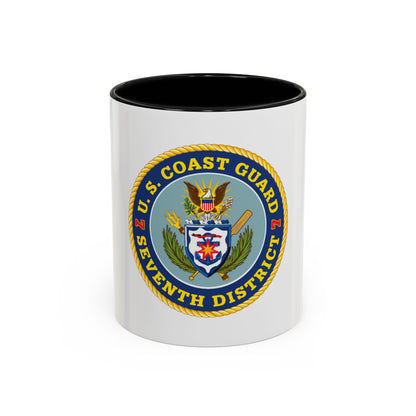 USCG Seventh District (U.S. Coast Guard) Accent Coffee Mug