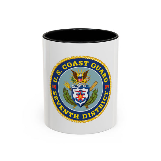 USCG Seventh District (U.S. Coast Guard) Accent Coffee Mug