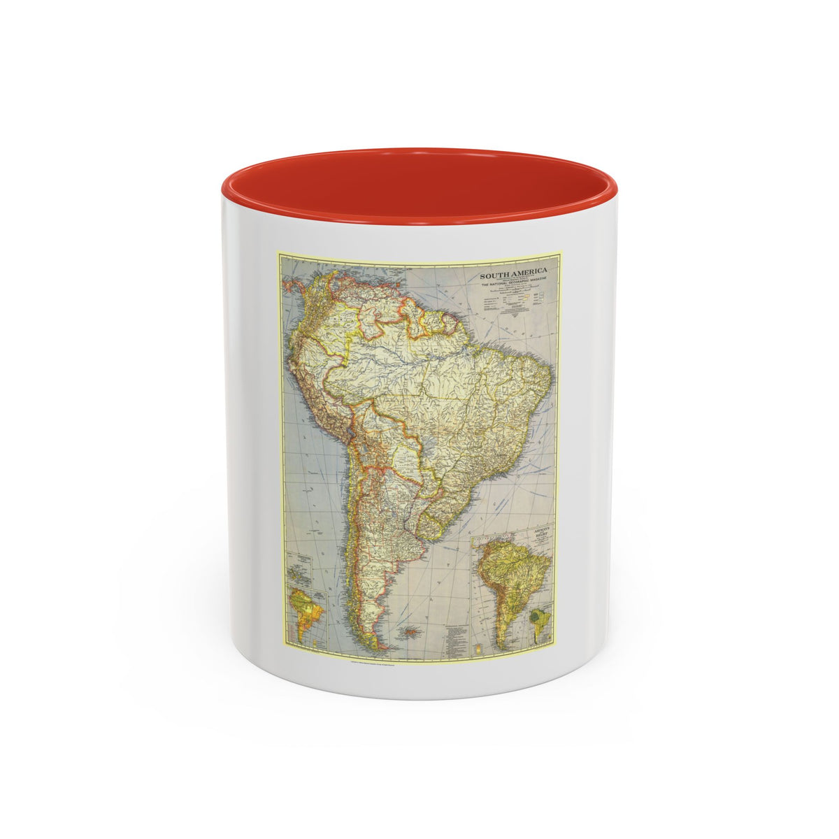 South America (1937) (Map) Accent Coffee Mug