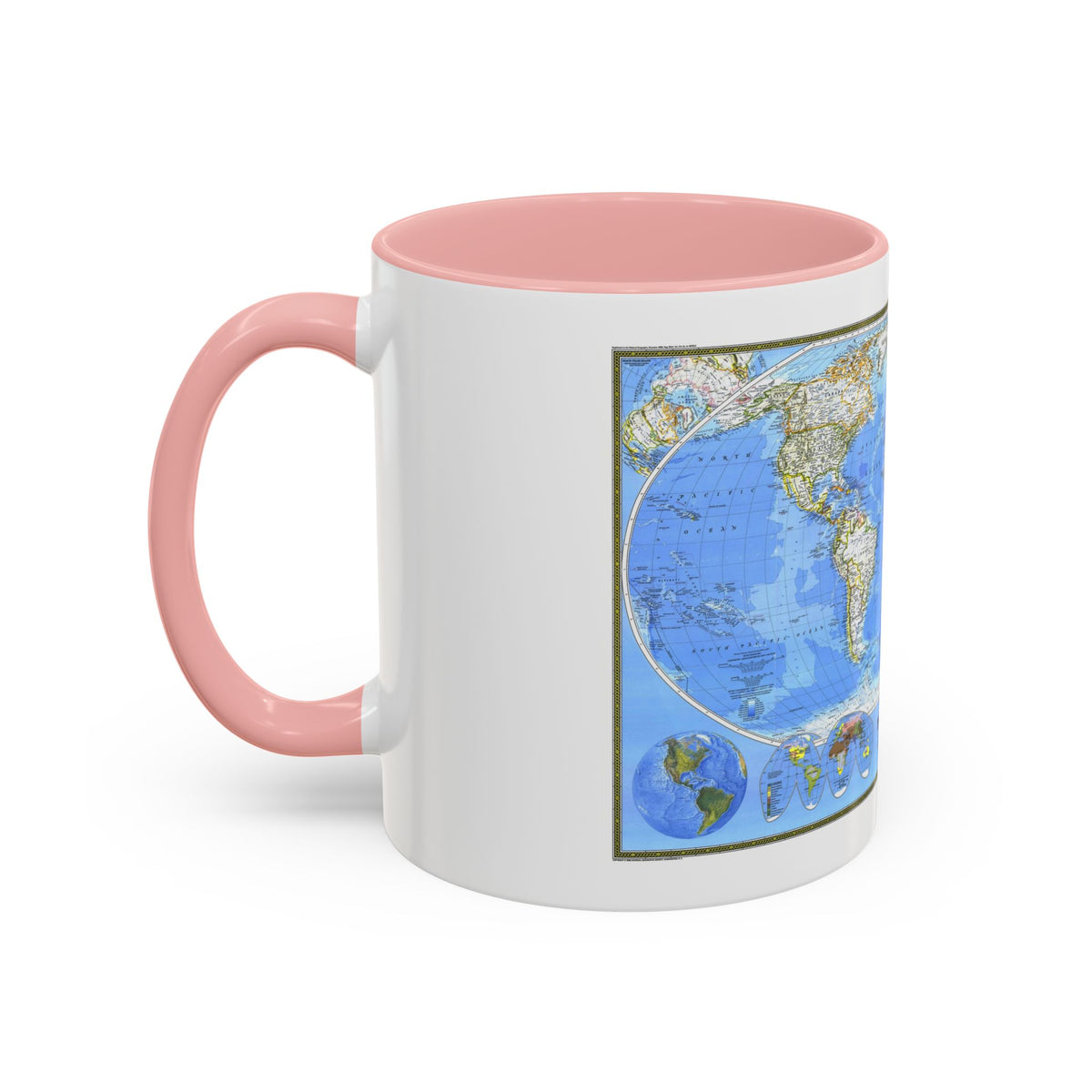 World Map (1988) (Map) Accent Coffee Mug