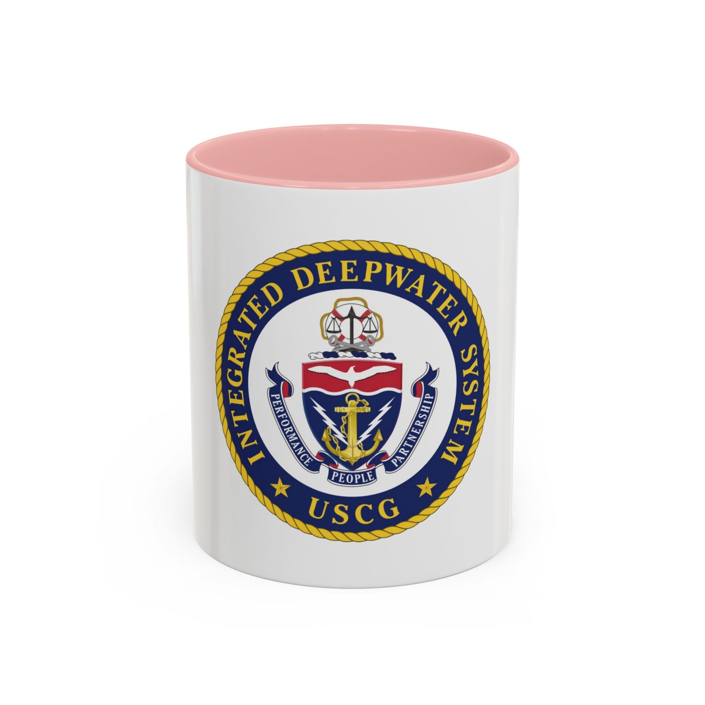 USCG Integrated Deepwater System (U.S. Coast Guard) Accent Coffee Mug
