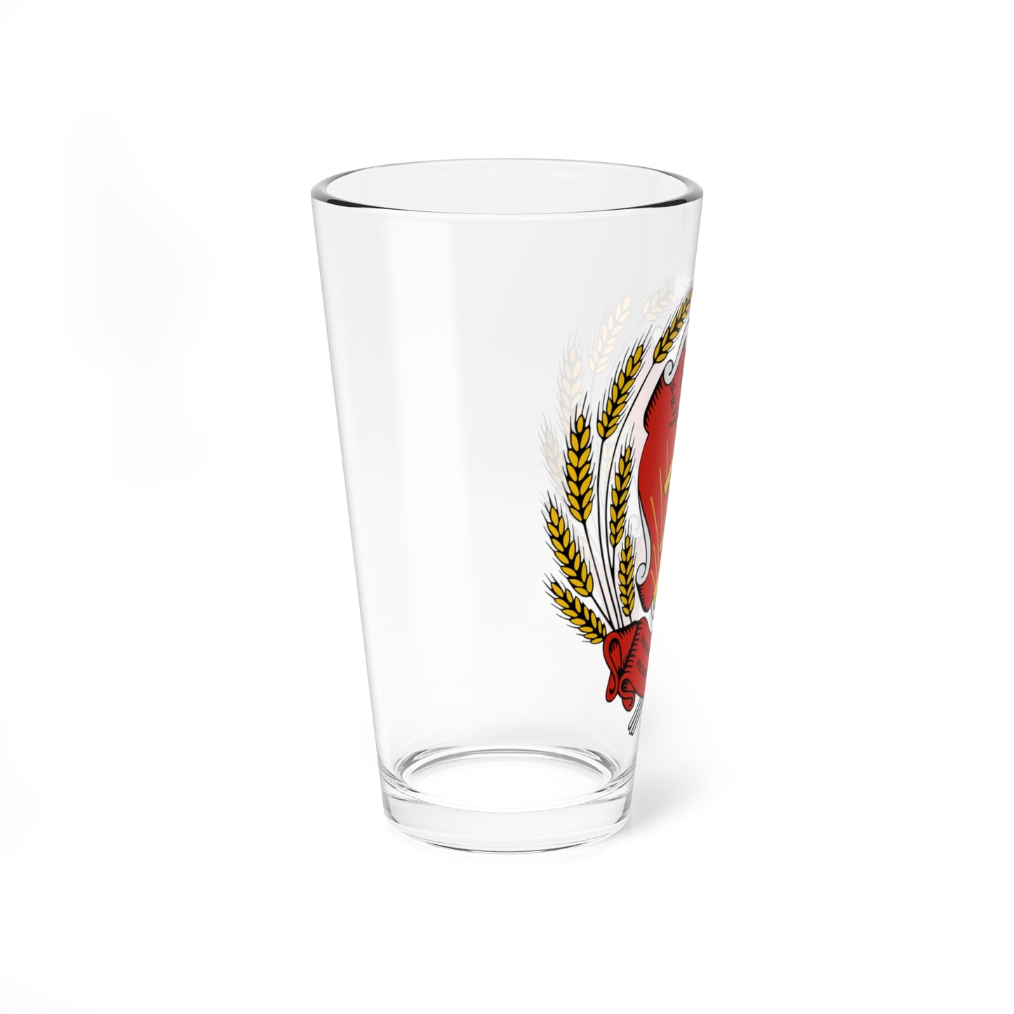 Coat of arms of Volga German ASSR (Russia) (Coat of Arms) Pint Glass 16oz