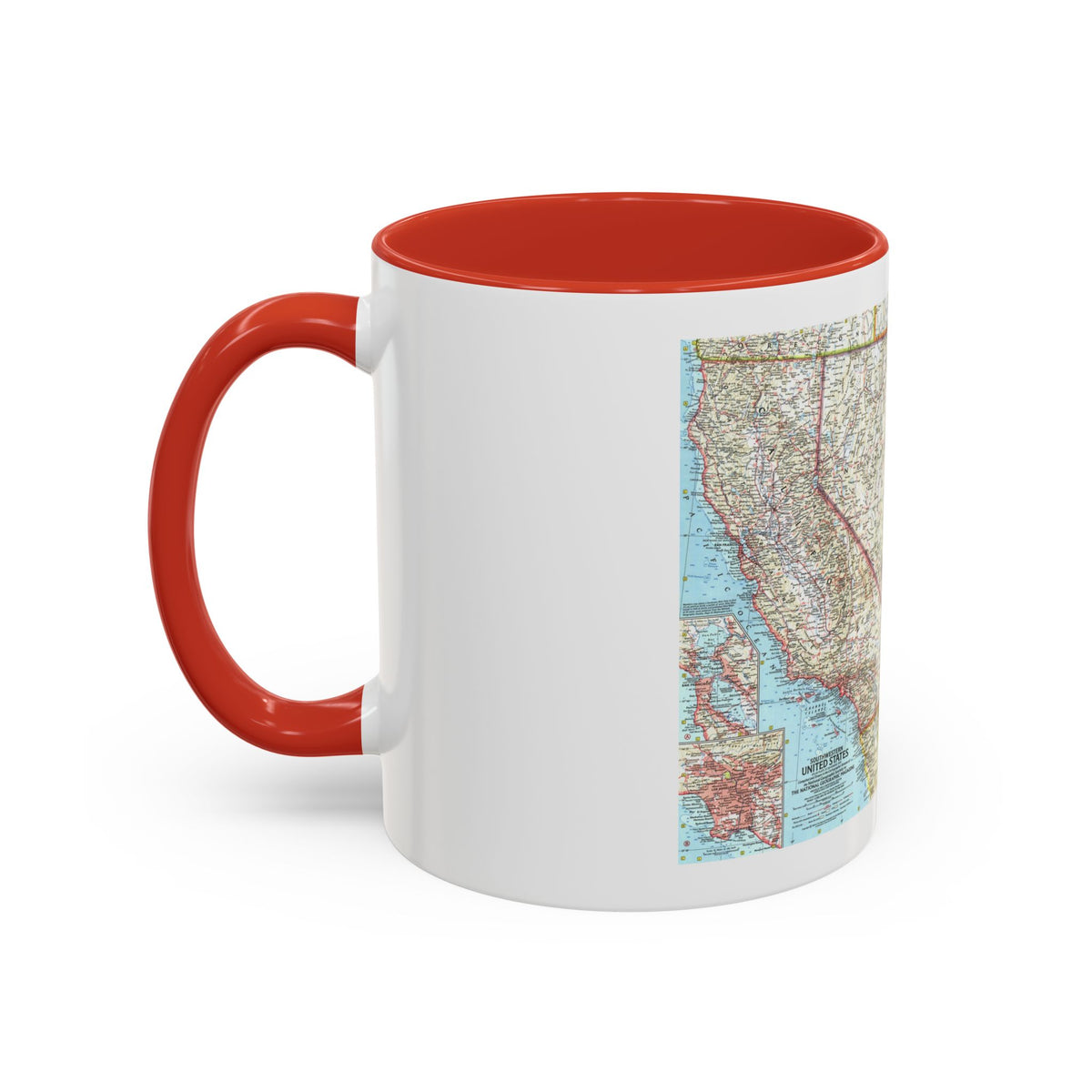 USA - Southwestern (1959) (Map) Accent Coffee Mug