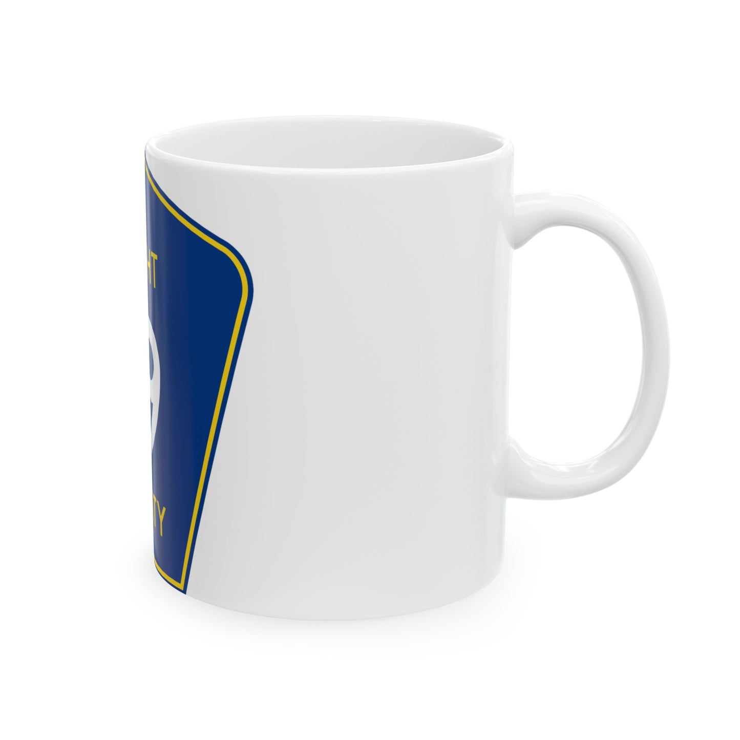 Wright County Route 19 (Minnesota) (Road Sign) White Coffee Mug-Go Mug Yourself
