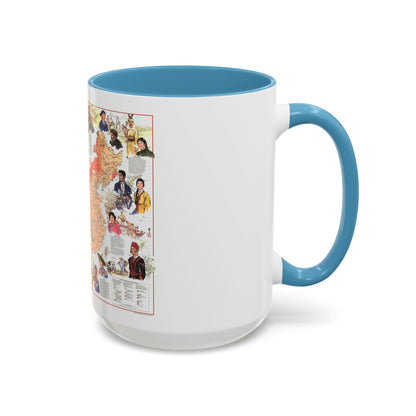 China - The Peoples (1980) (Map) Accent Coffee Mug