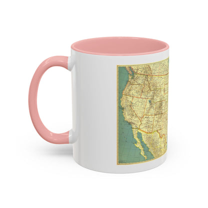 USA - The United States (1933) (Map) Accent Coffee Mug