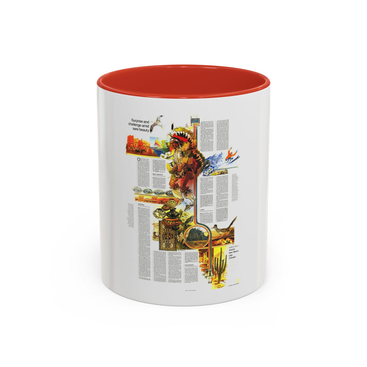 USA - Southwest 2 (1977) (Map) Accent Coffee Mug