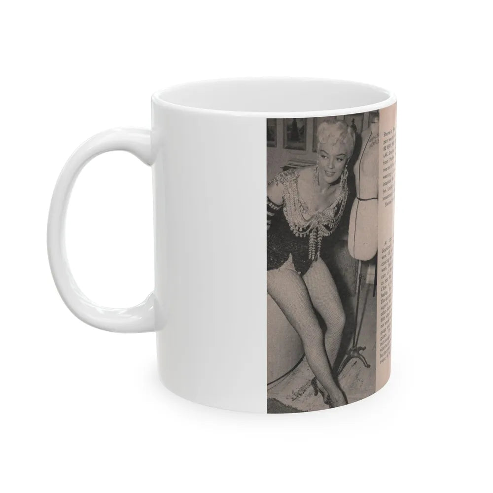 Sheree North #157 - Pages 20 & 21 from 66 PHOTOGRAPHS OF Sheree NORTH U.K. Pocket Mag. (Vintage Female Icon) White Coffee Mug-Go Mug Yourself