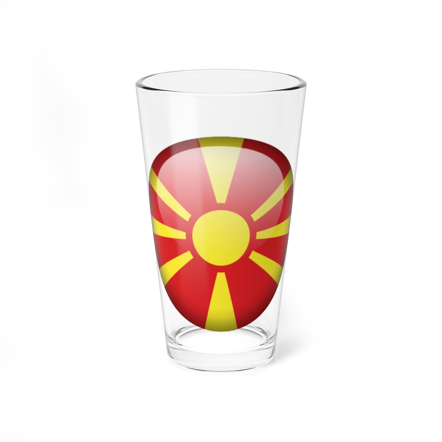 Flag orb North Macedonia (North Macedonia) Pint Glass 16oz