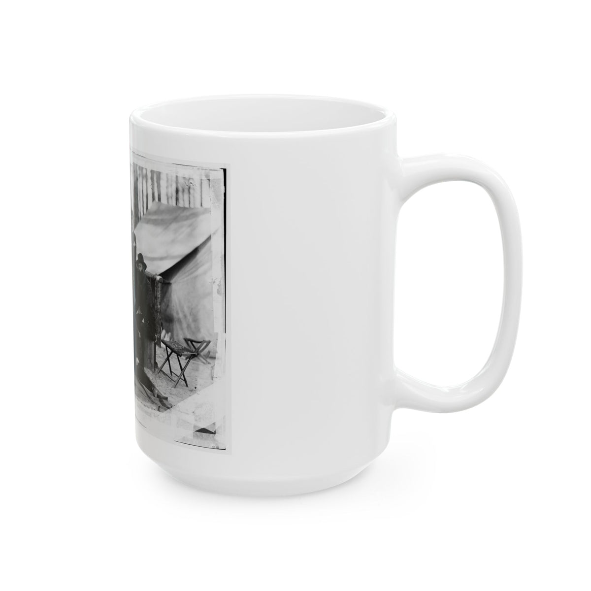 Petersburg, Virginia. Group Of Engineers And Draughtsmen, Headquarters, Army Of The Potomac (U.S. Civil War) White Coffee Mug