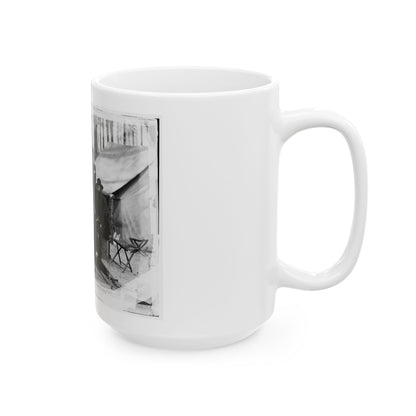 Petersburg, Virginia. Group Of Engineers And Draughtsmen, Headquarters, Army Of The Potomac (U.S. Civil War) White Coffee Mug