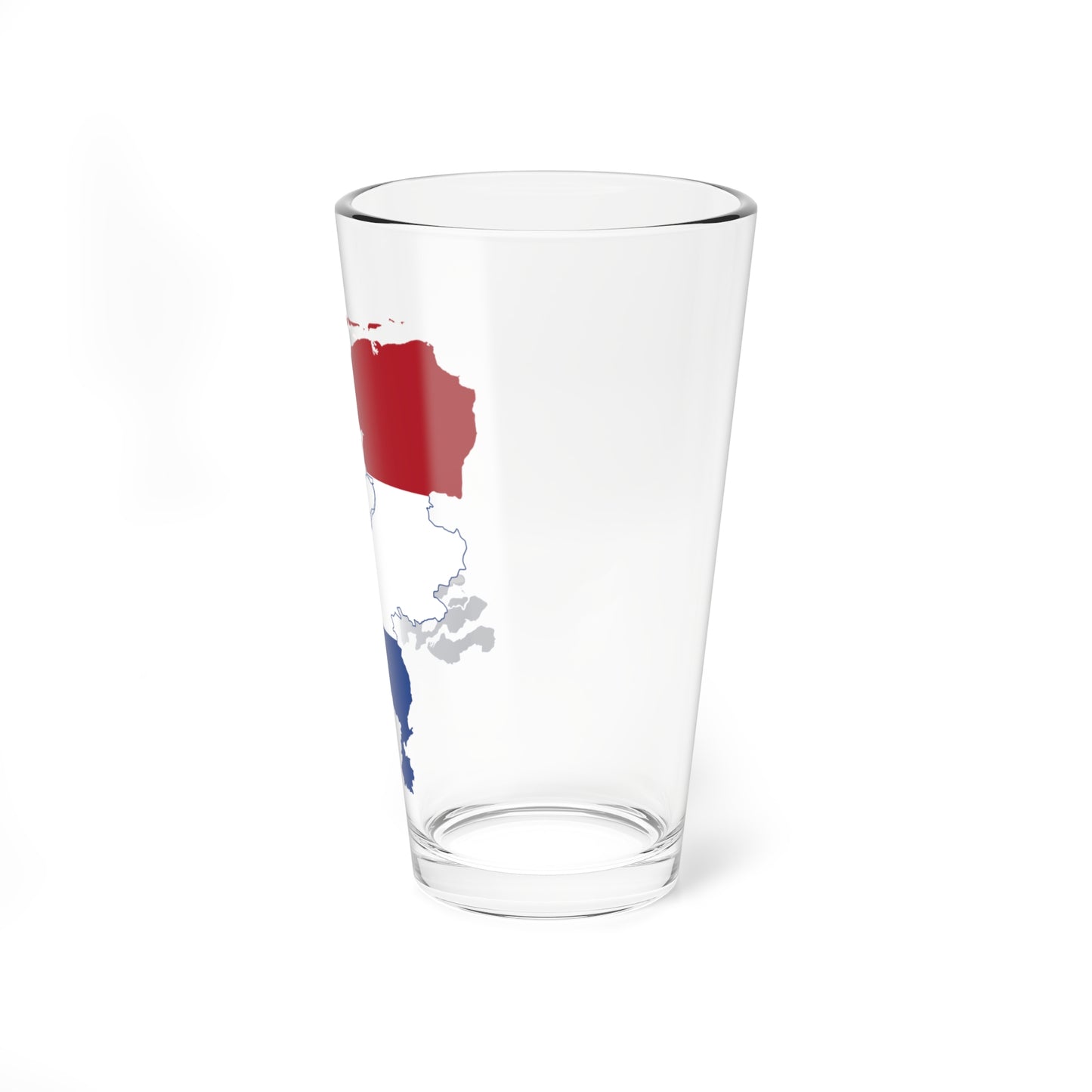 Flag-map of the Netherlands (Netherlands) Pint Glass 16oz