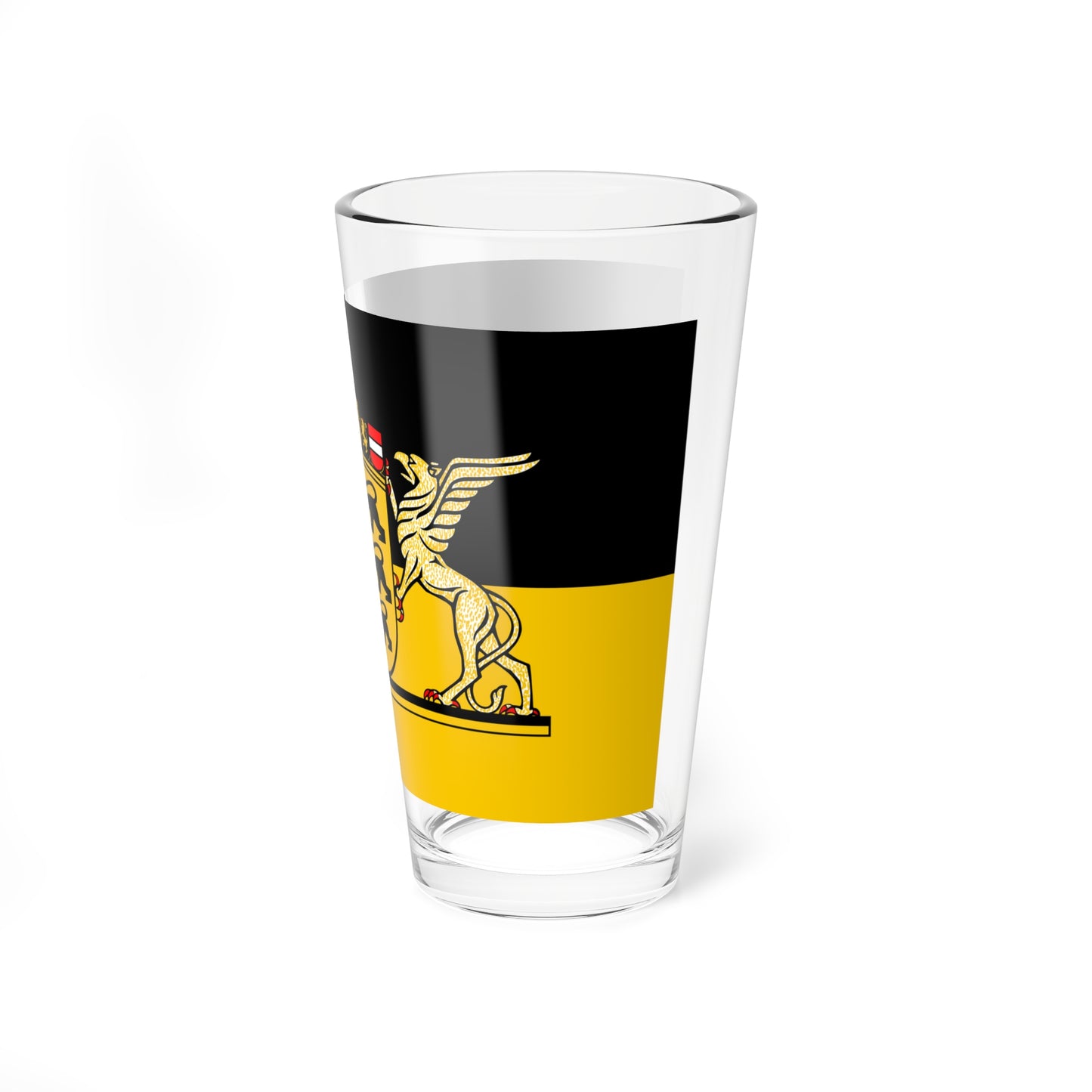 Flag of Baden-Württemberg state greater arms 2020 (Germany) Pint Glass 16oz