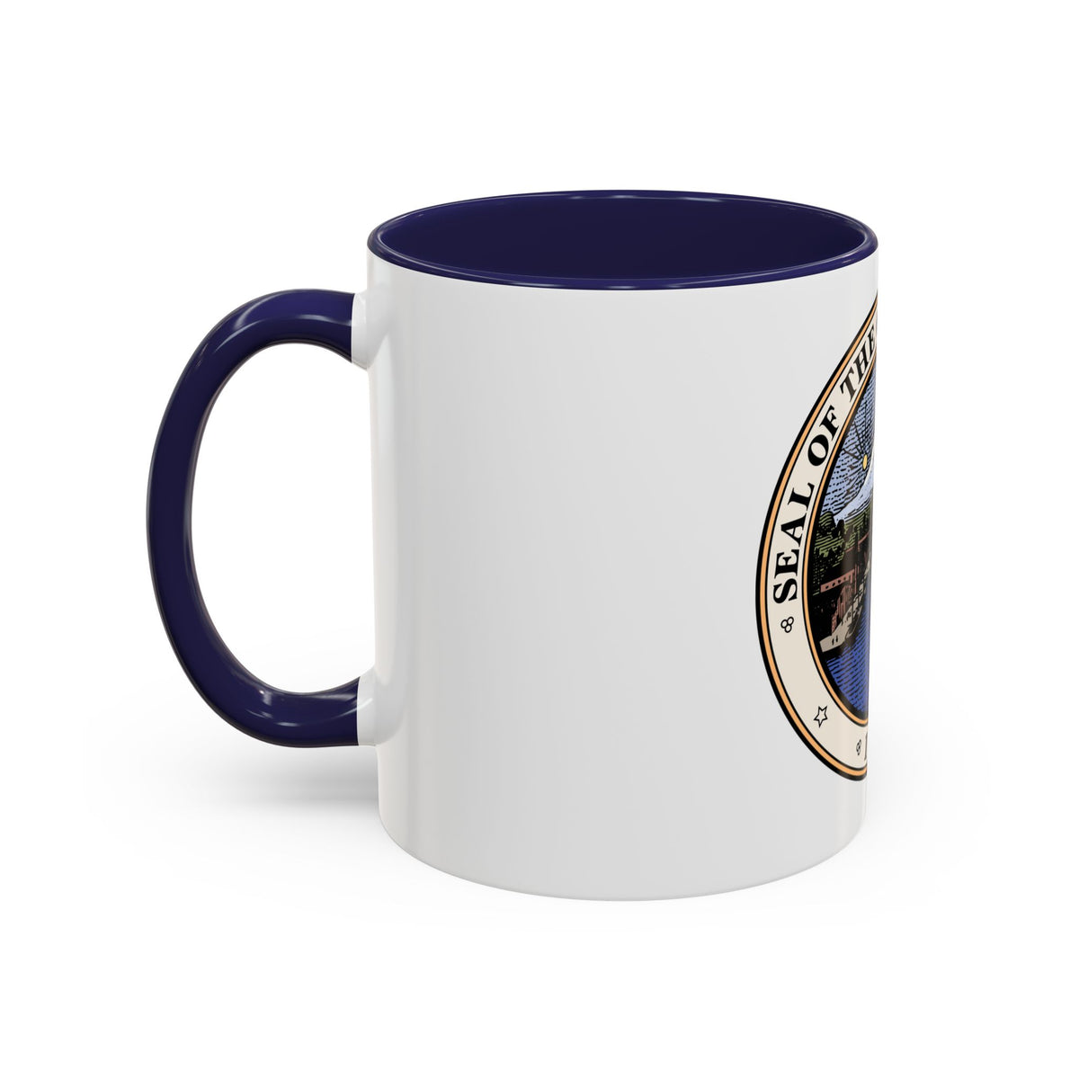 Seal of Tacoma WA - Accent Coffee Mug