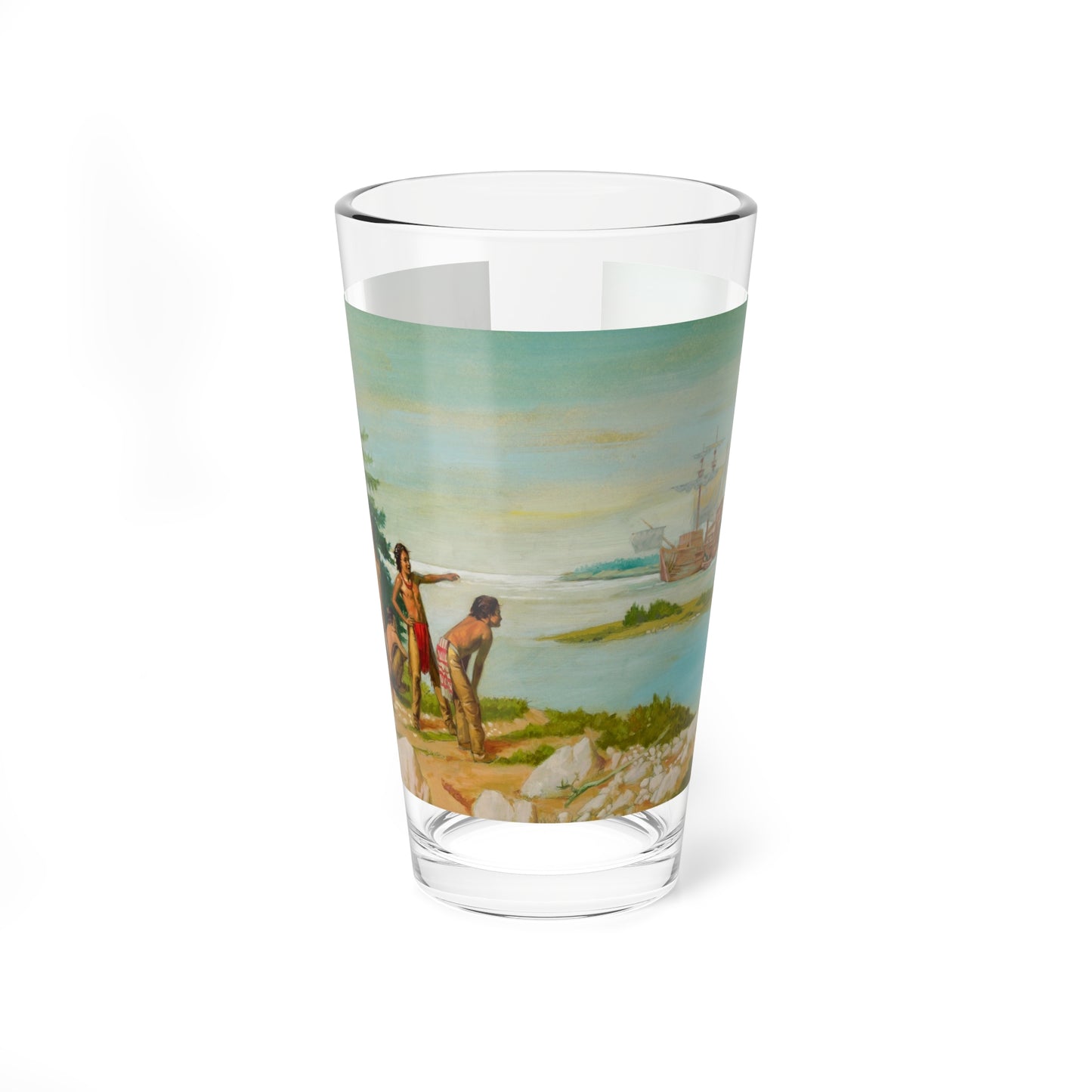 Squanto and the Miracle of Thanksgiving, interior illustrations (6), 2012 (Magazine Illustration) Pint Glass 16oz