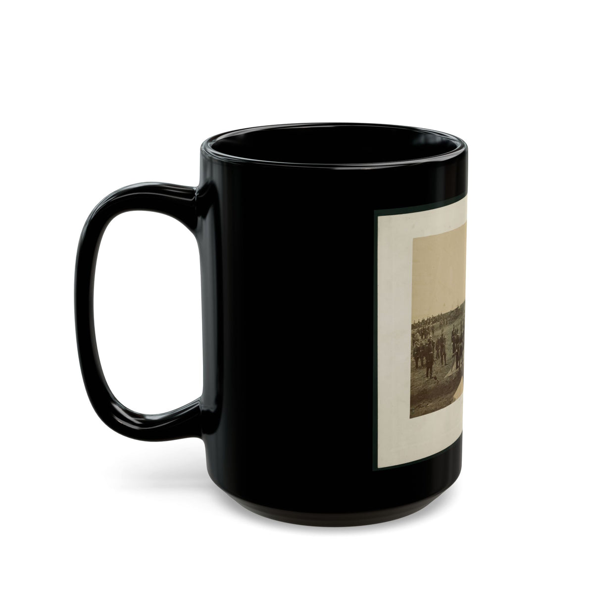Brady's Incidents Of The War. (Fort Richardson Va.) Camp 1st. Conn Artilery Sic, Col. R.O. Tyler (U.S. Civil War) Black Coffee Mug