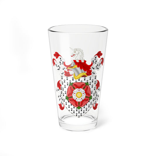 Coat of Arms of William Beverly (United States) (Coat of Arms) Pint Glass 16oz