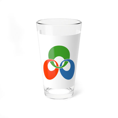 Flag of Mitane Akita (Japan) Pint Glass 16oz