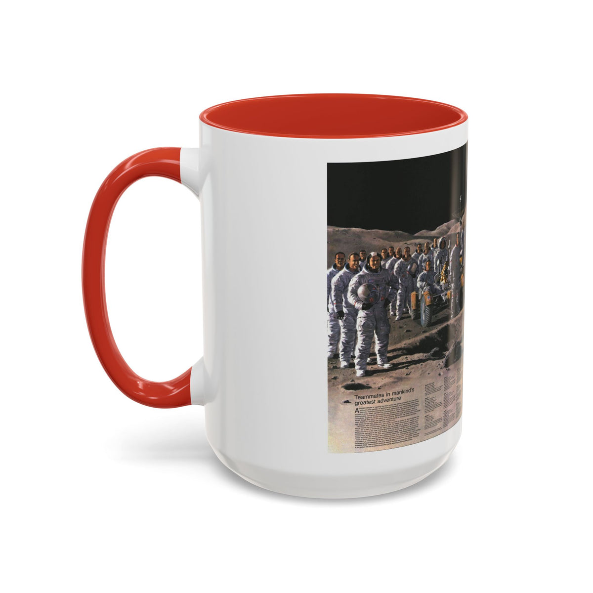 Space - Teammates in Mankind's Greatest Adventure (1973) (Map) Accent Coffee Mug