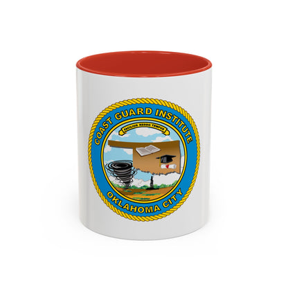 USCG Institute Oklahoma City (U.S. Coast Guard) Accent Coffee Mug