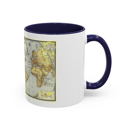 World Map (1943) (Map) Accent Coffee Mug