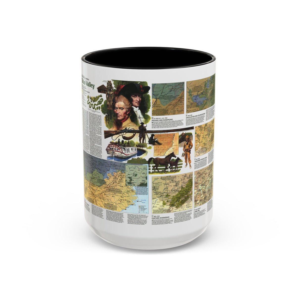 USA - Ohio Valley 2 (1985) (Map) Accent Coffee Mug