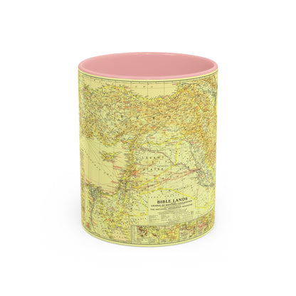 Middle East - Bible Lands and the Cradle of Western Civilization (1938) (Map) Accent Coffee Mug