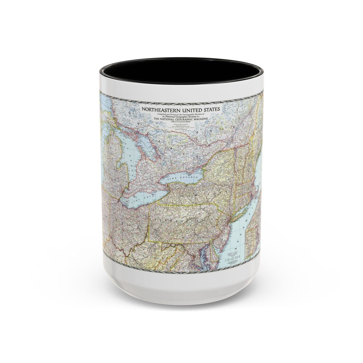 USA - Northeastern (1945) (Map) Accent Coffee Mug