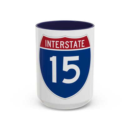 Interstate 15 (U.S. Highways) Accent Coffee Mug