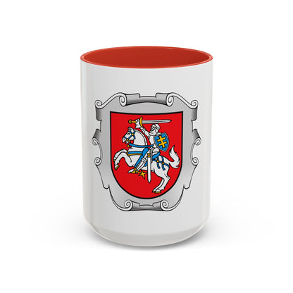 Coat of arms of the Ministry of the Interior of Lithuania - Accent Coffee Mug