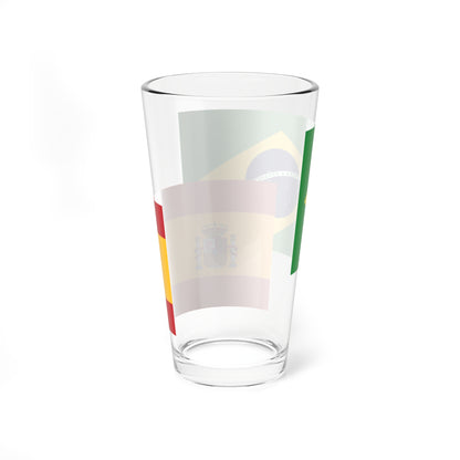 Spain-Brazil Flag (Brazil) Pint Glass 16oz