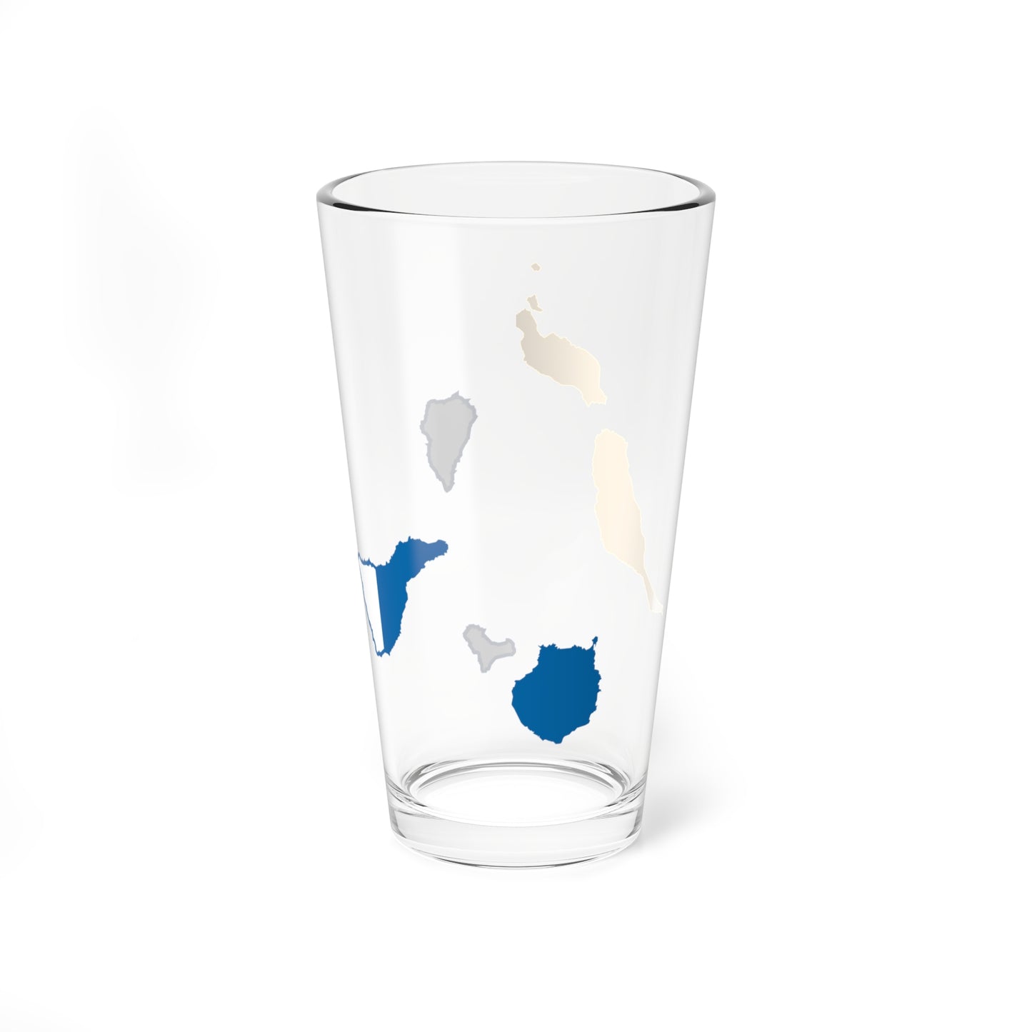 Flag map of Canary Islands (Spain) Pint Glass 16oz
