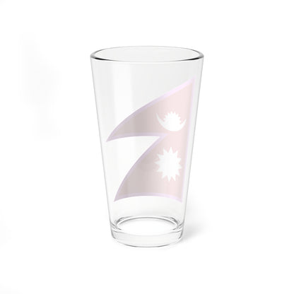 Gay Pride flag of Nepal (Nepal) Pint Glass 16oz