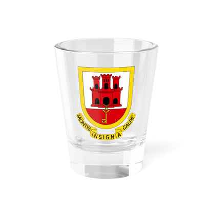 Coat of arms of Gibraltar1 (United Kingdom) (Coat of Arms) Shot Glass 1.5oz