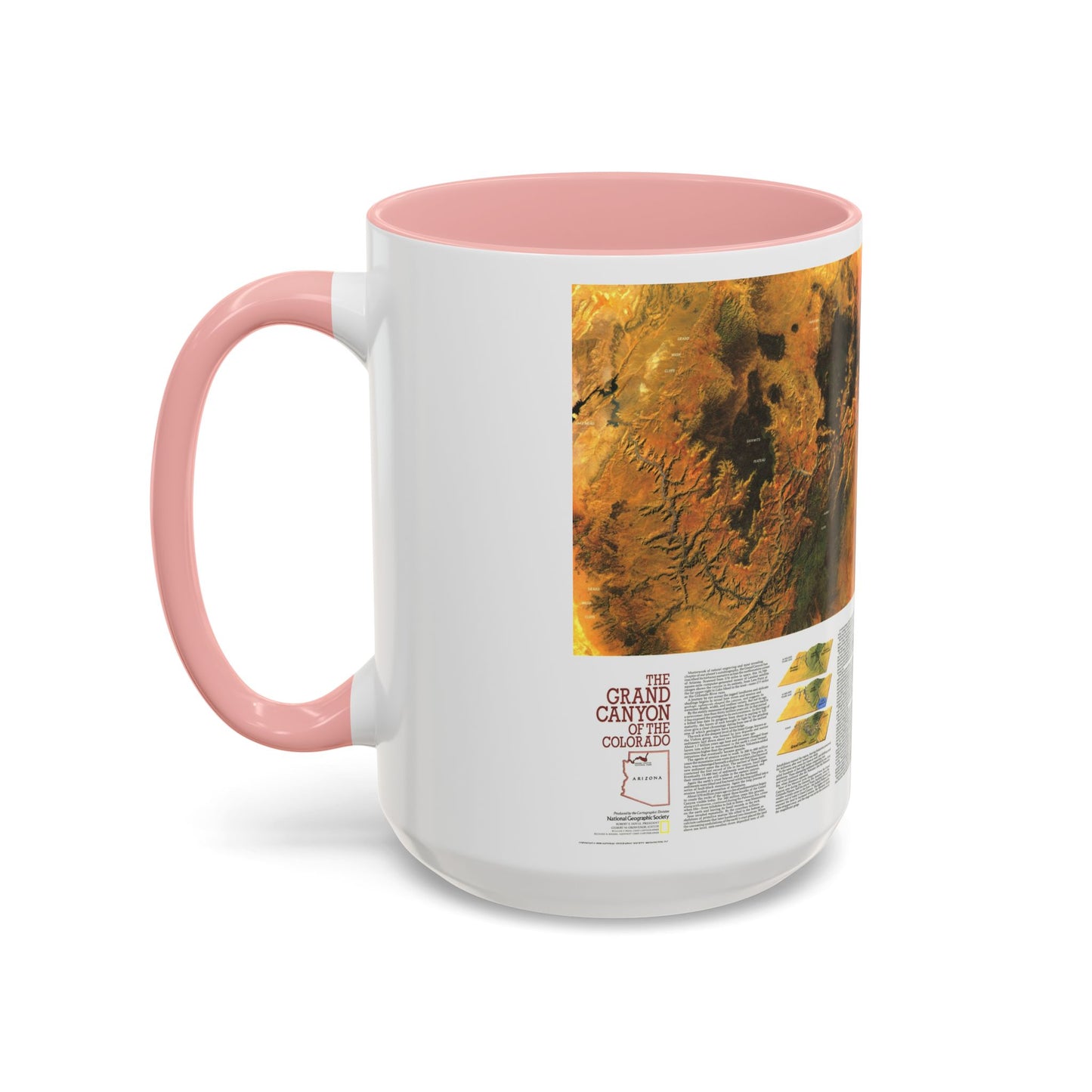 USA - Grand Canyon of the Colorado (1978) (Map) Accent Coffee Mug