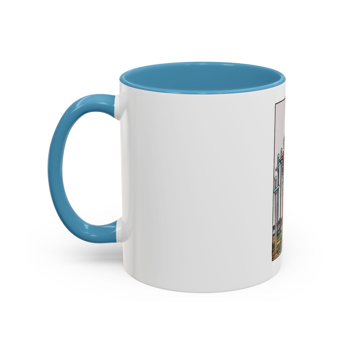 The 8 of Swords (Tarot Card) Accent Coffee Mug