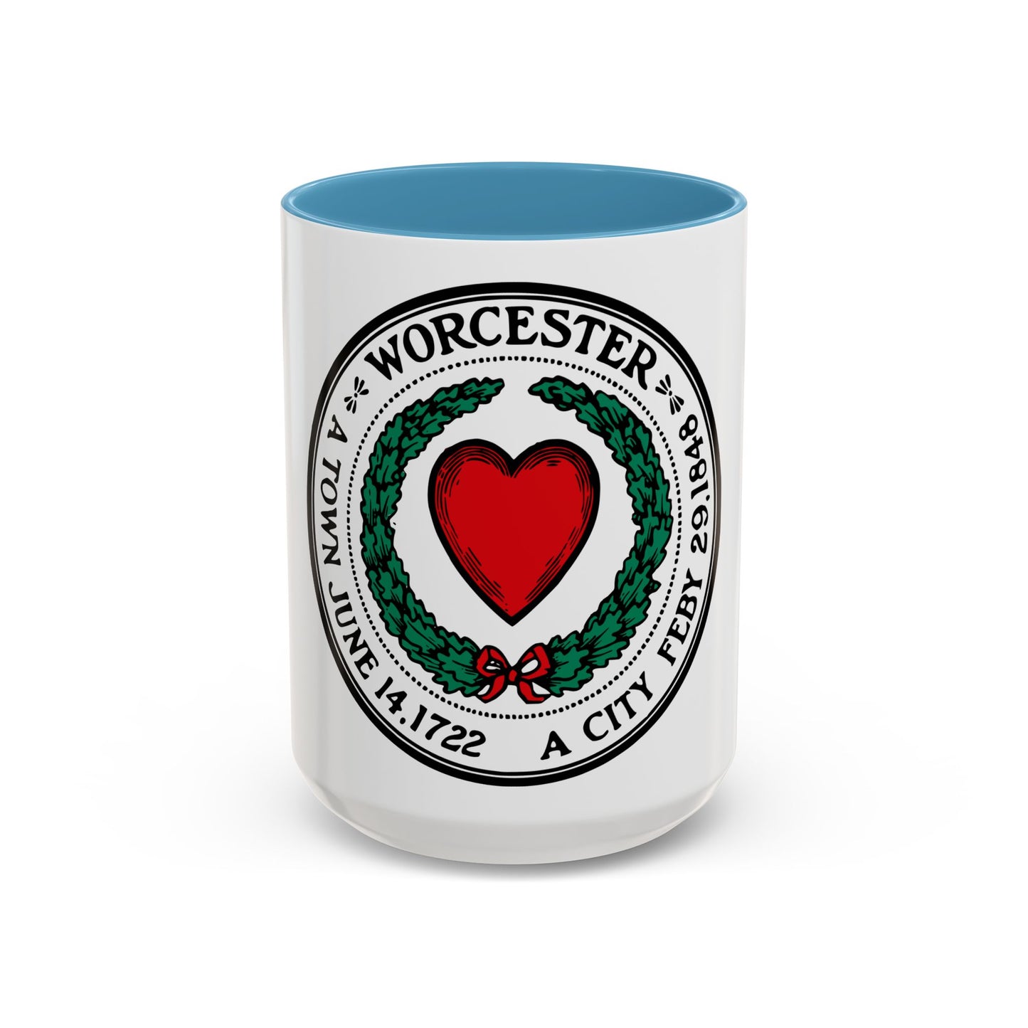 Seal of Worcester Massachusetts - Accent Coffee Mug