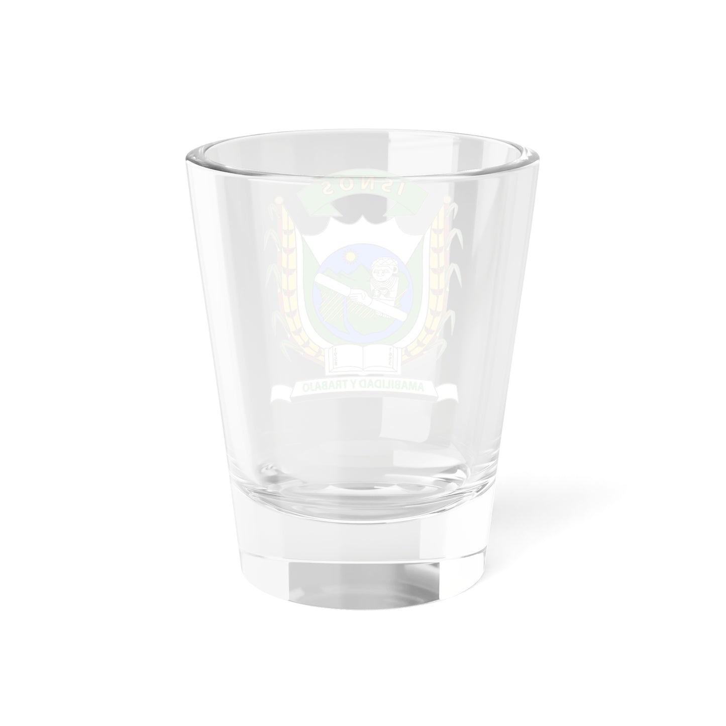 Escudo del municipio de Isnos (Colombia) (Coat of Arms) Shot Glass 1.5oz