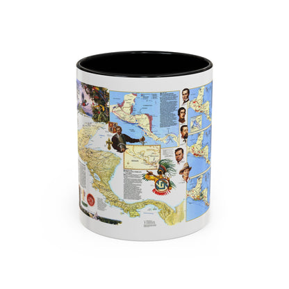 Central America Past and Present (1986) (Map) Accent Coffee Mug